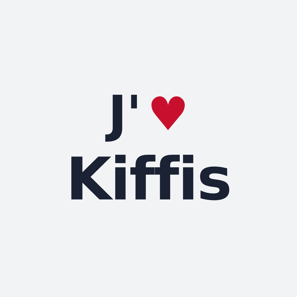 Poster personnalisé Kiffis — design « J'aime Kiffis » imprimé sur le poster
