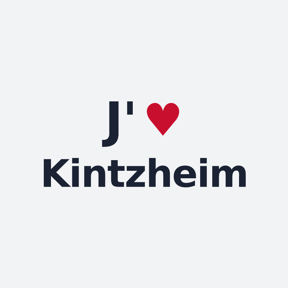 Poster personnalisé Kintzheim — design « J'aime Kintzheim » imprimé sur le poster