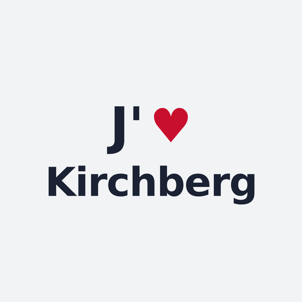 Poster personnalisé Kirchberg — design J'aime Kirchberg