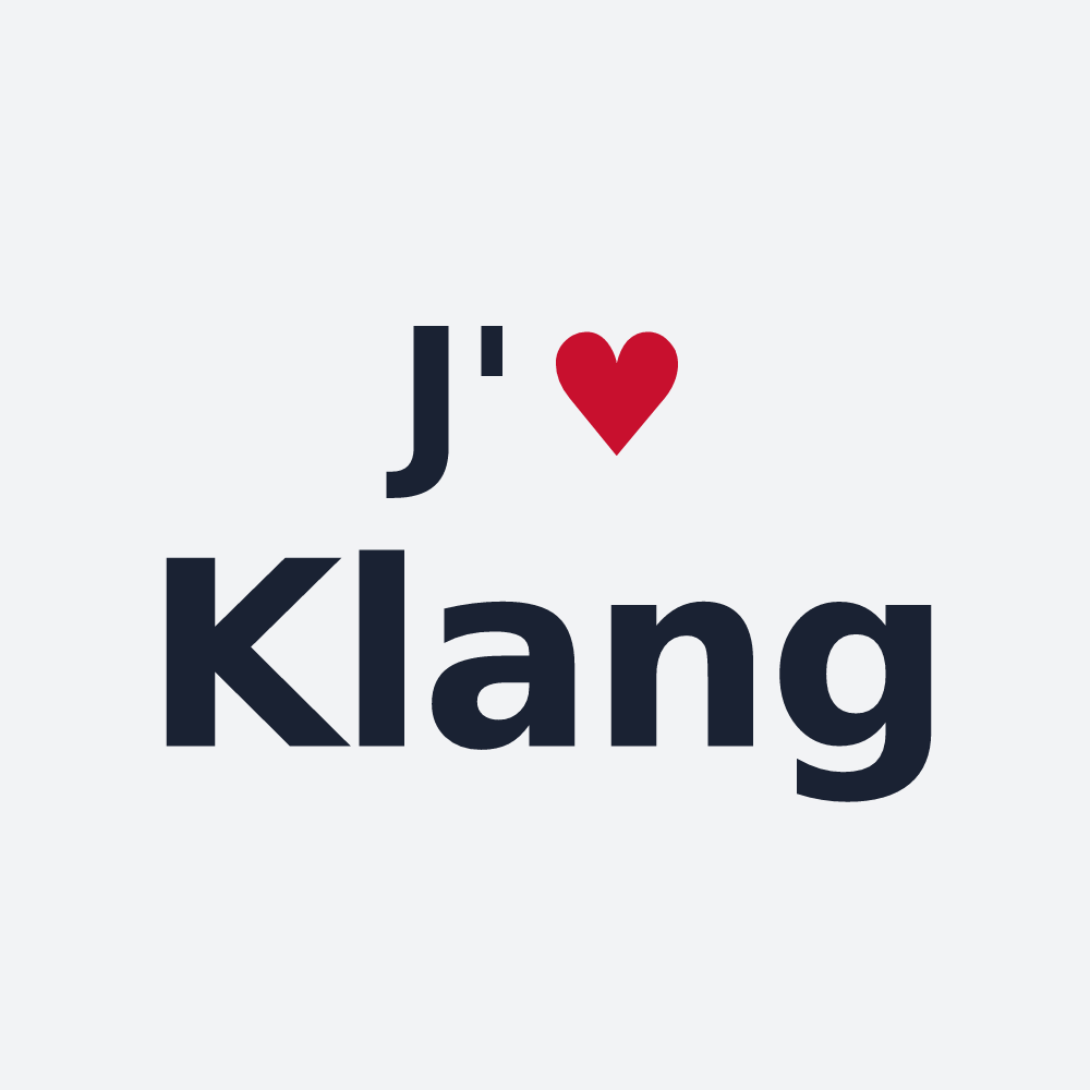 Poster personnalisé Klang — design J'aime Klang