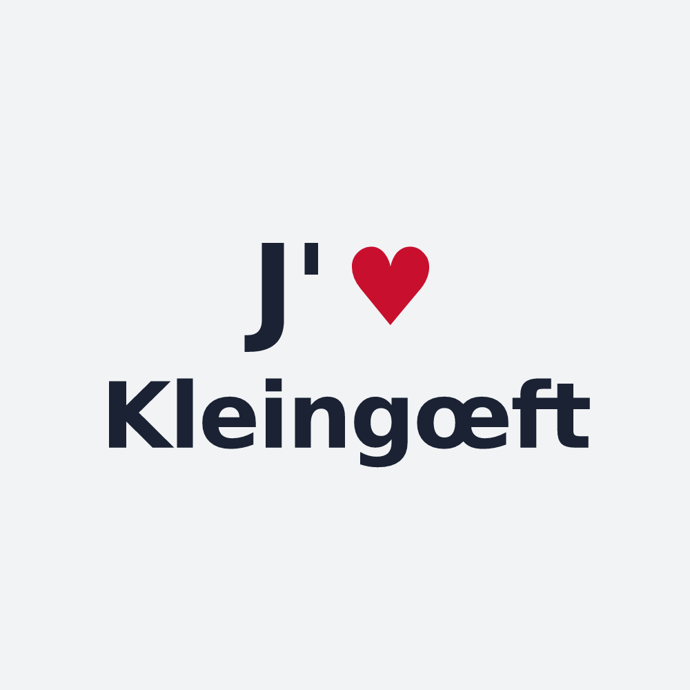 Poster personnalisé Kleingœft — design J'aime Kleingœft