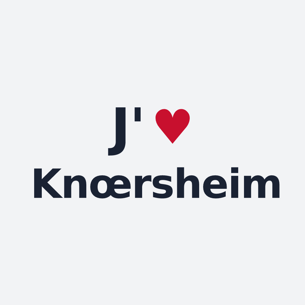Poster personnalisé Knœrsheim — design J'aime Knœrsheim