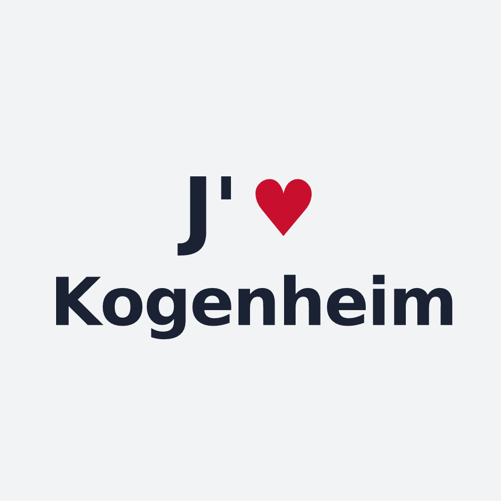 Poster personnalisé Kogenheim — design « J'aime Kogenheim » imprimé sur le poster