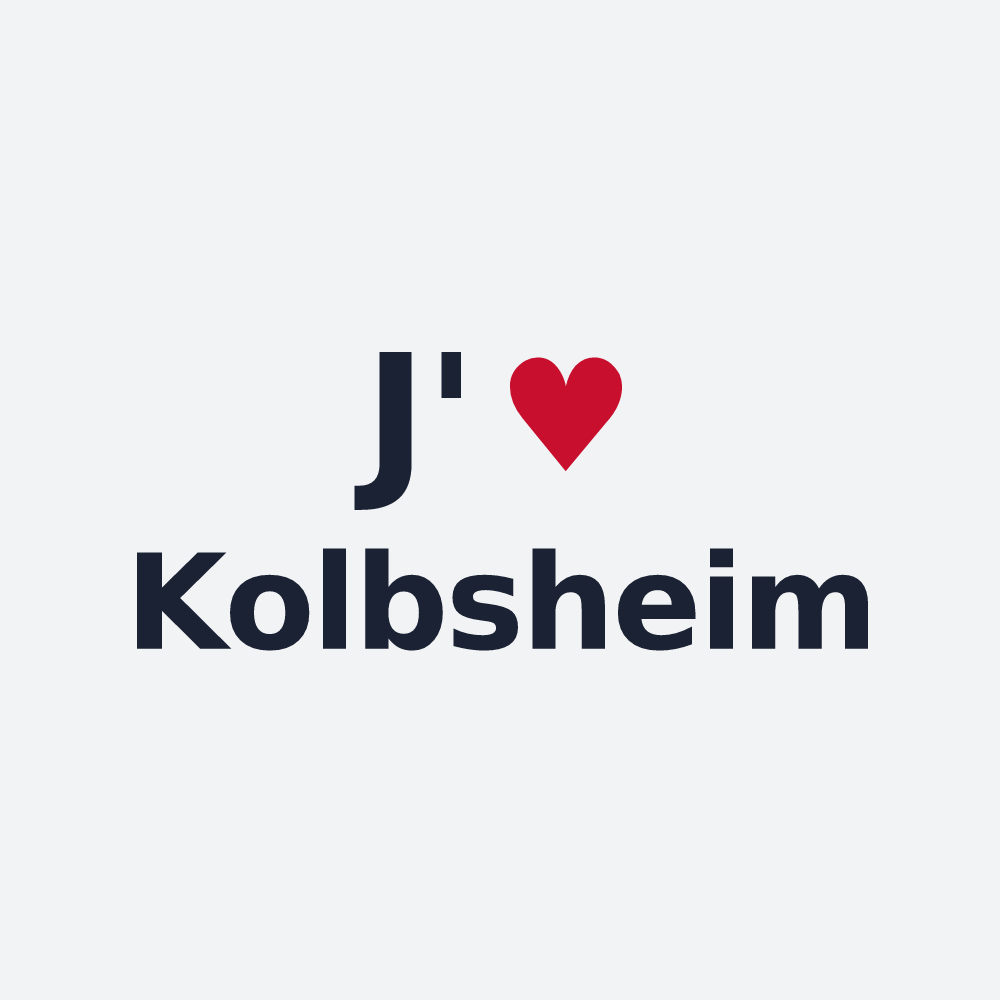 Poster personnalisé Kolbsheim — design J'aime Kolbsheim