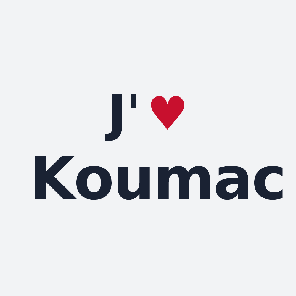 Poster personnalisé Koumac — design J'aime Koumac