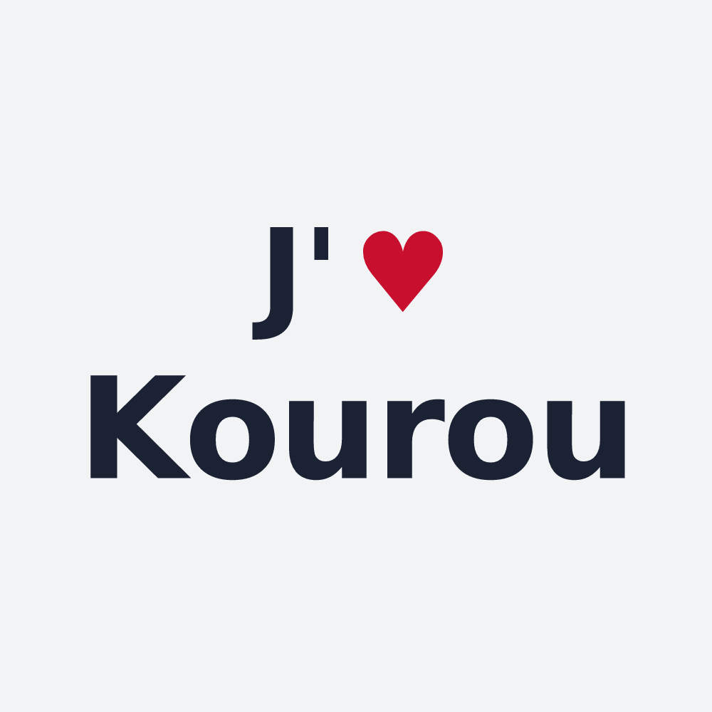Poster personnalisé Kourou — design J'aime Kourou