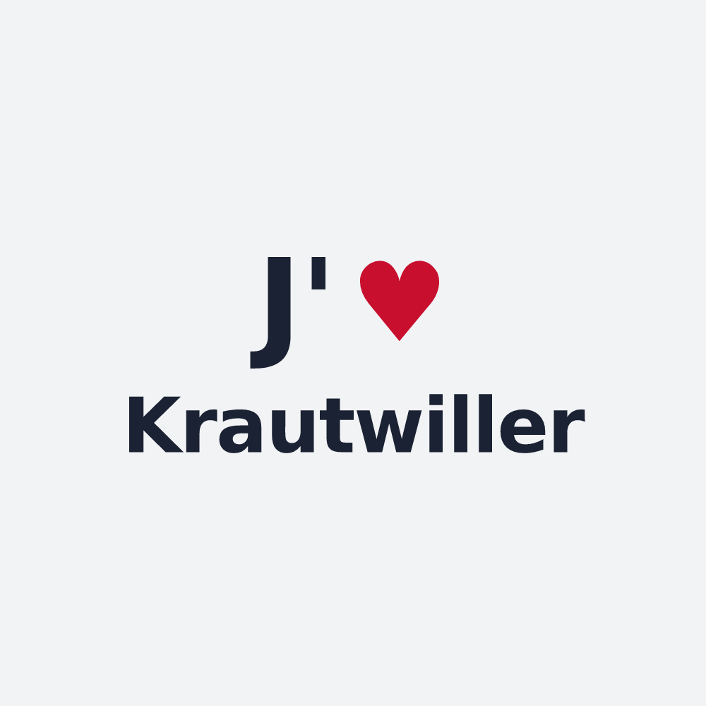 Poster personnalisé Krautwiller — design J'aime Krautwiller