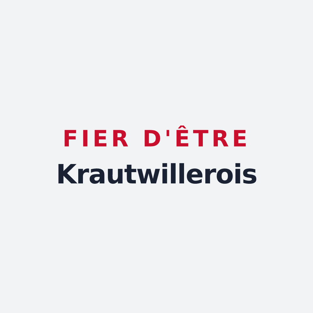 Poster « Fier d'être Krautwillerois » — design pour Krautwiller