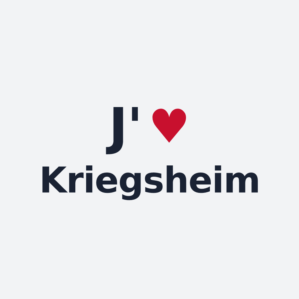 Poster personnalisé Kriegsheim — design J'aime Kriegsheim