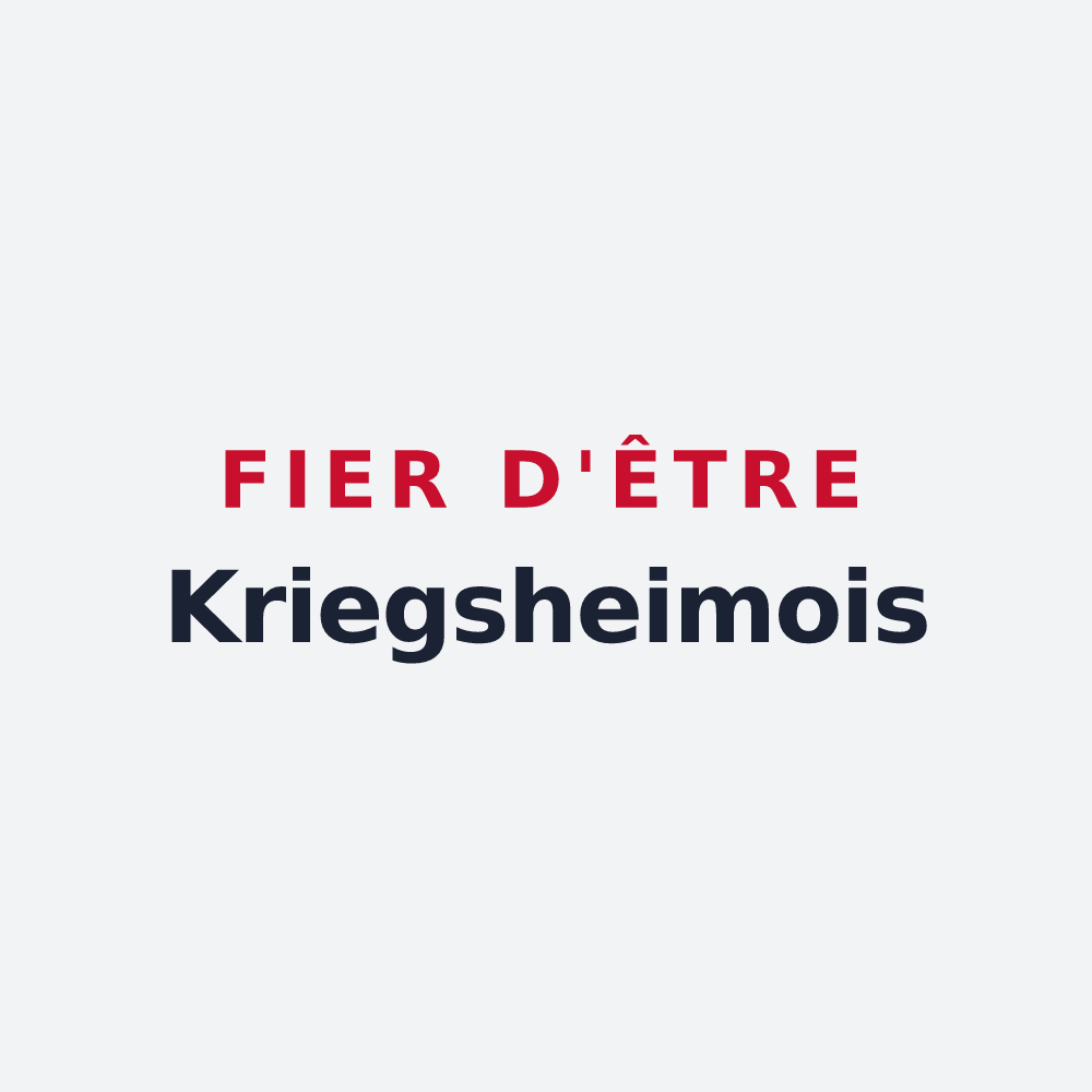 Poster « Fier d'être Kriegsheimois » — design pour Kriegsheim