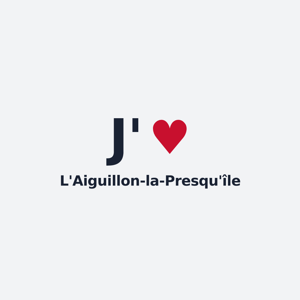 Poster personnalisé L'Aiguillon-la-Presqu'île — design J'aime L'Aiguillon-la-Presqu'île