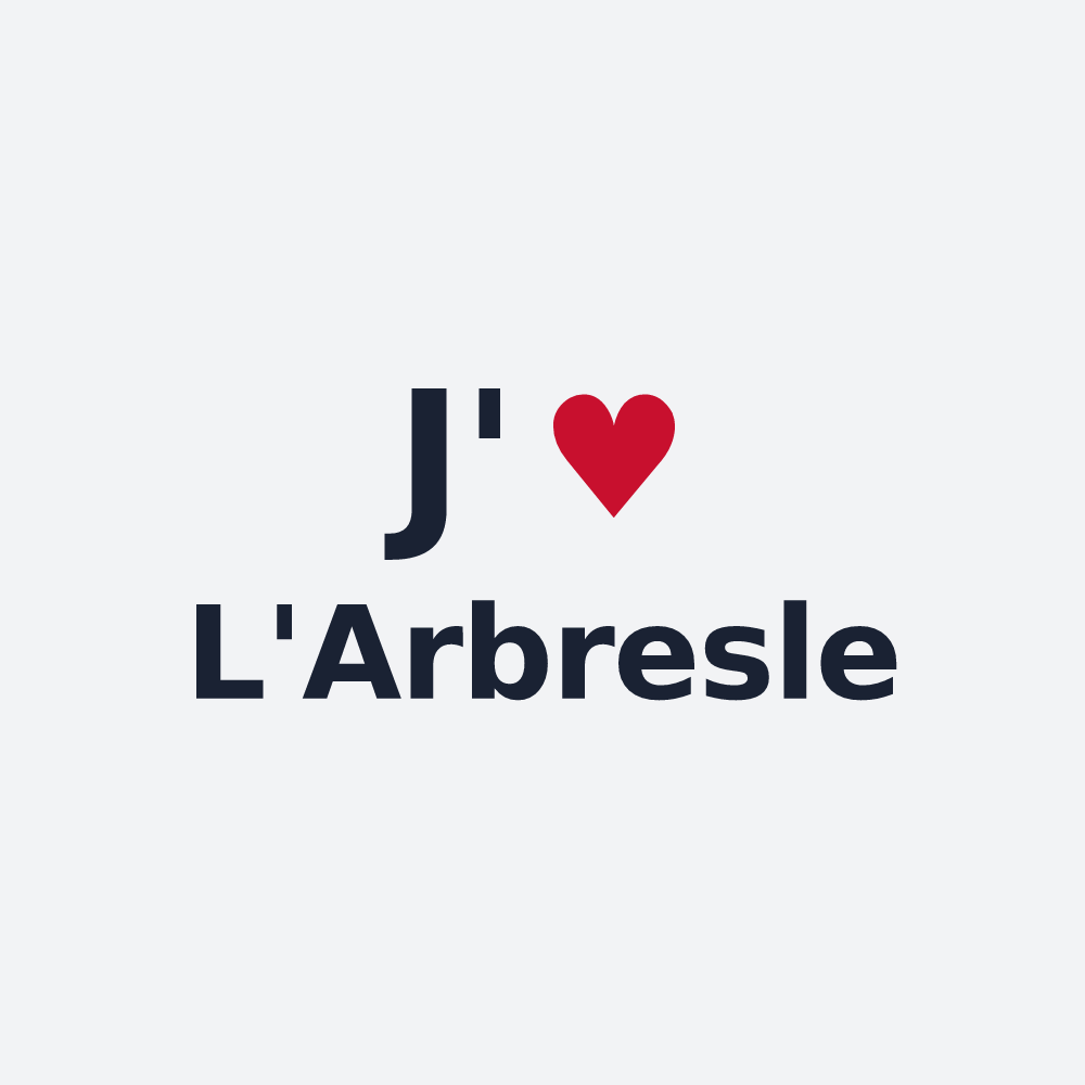 Poster personnalisé L'Arbresle — design J'aime L'Arbresle