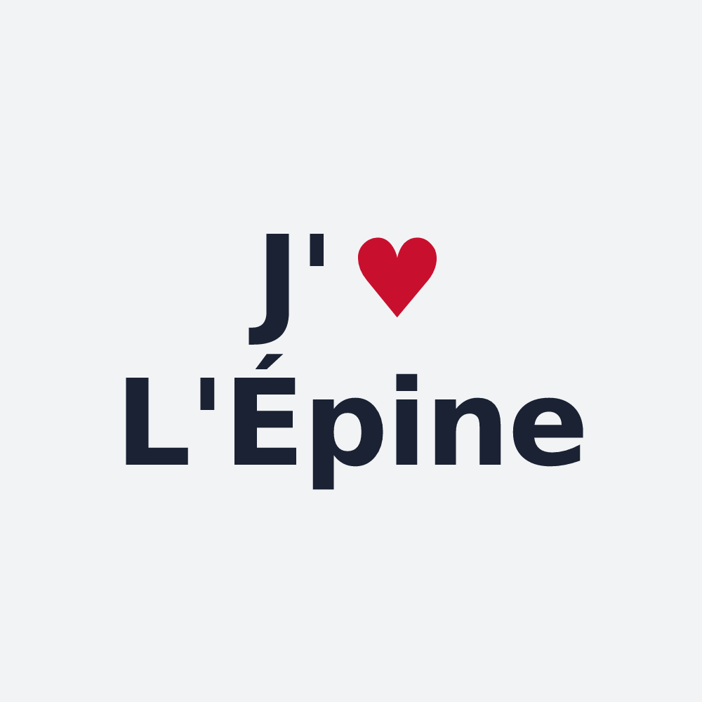 Poster personnalisé L'Épine — design « J'aime L'Épine » imprimé sur le poster