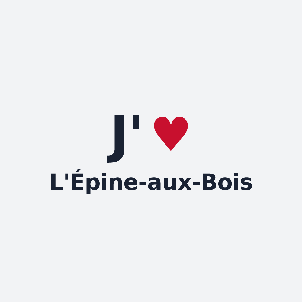 Poster personnalisé L'Épine-aux-Bois — design J'aime L'Épine-aux-Bois