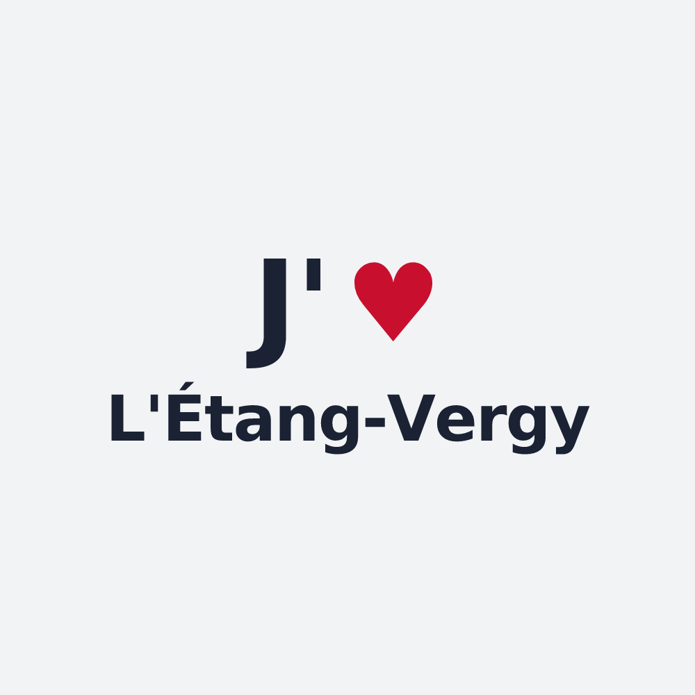 Poster personnalisé L'Étang-Vergy — design J'aime L'Étang-Vergy