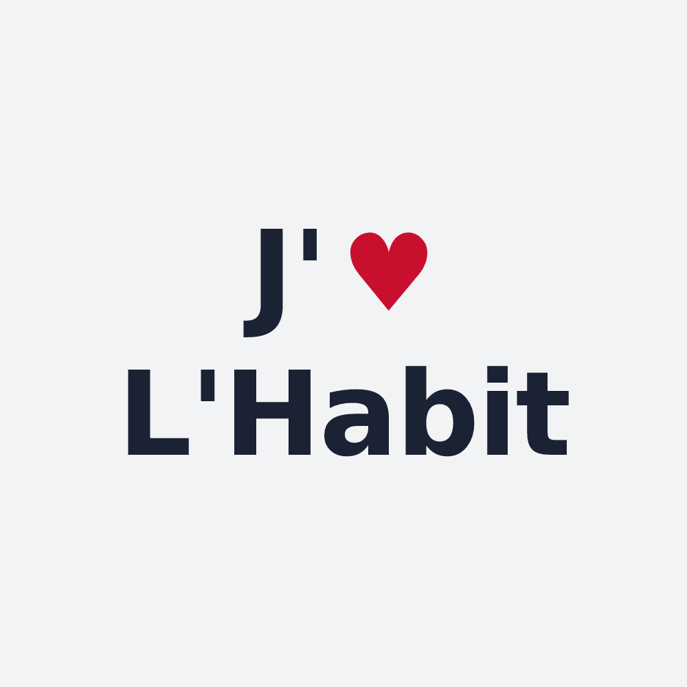 Poster personnalisé L'Habit — design J'aime L'Habit
