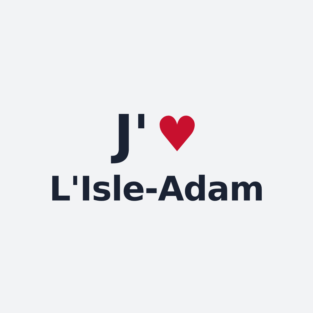 Poster personnalisé L'Isle-Adam — design J'aime L'Isle-Adam