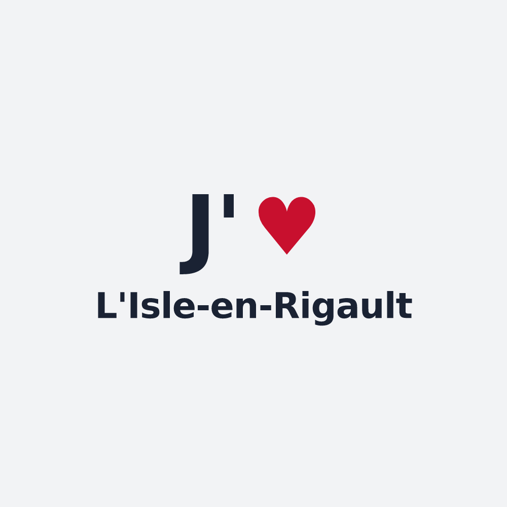 Poster personnalisé L'Isle-en-Rigault — design J'aime L'Isle-en-Rigault