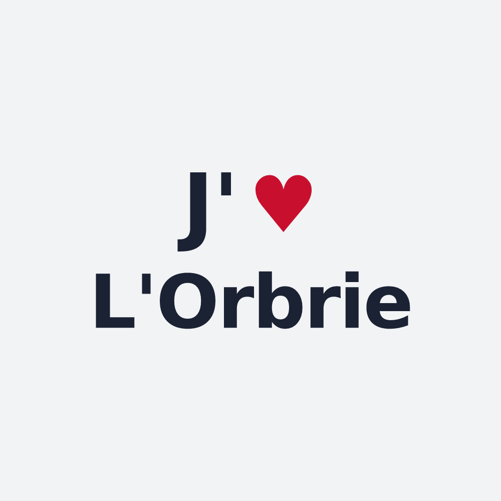 Poster personnalisé L'Orbrie — design « J'aime L'Orbrie » imprimé sur le poster