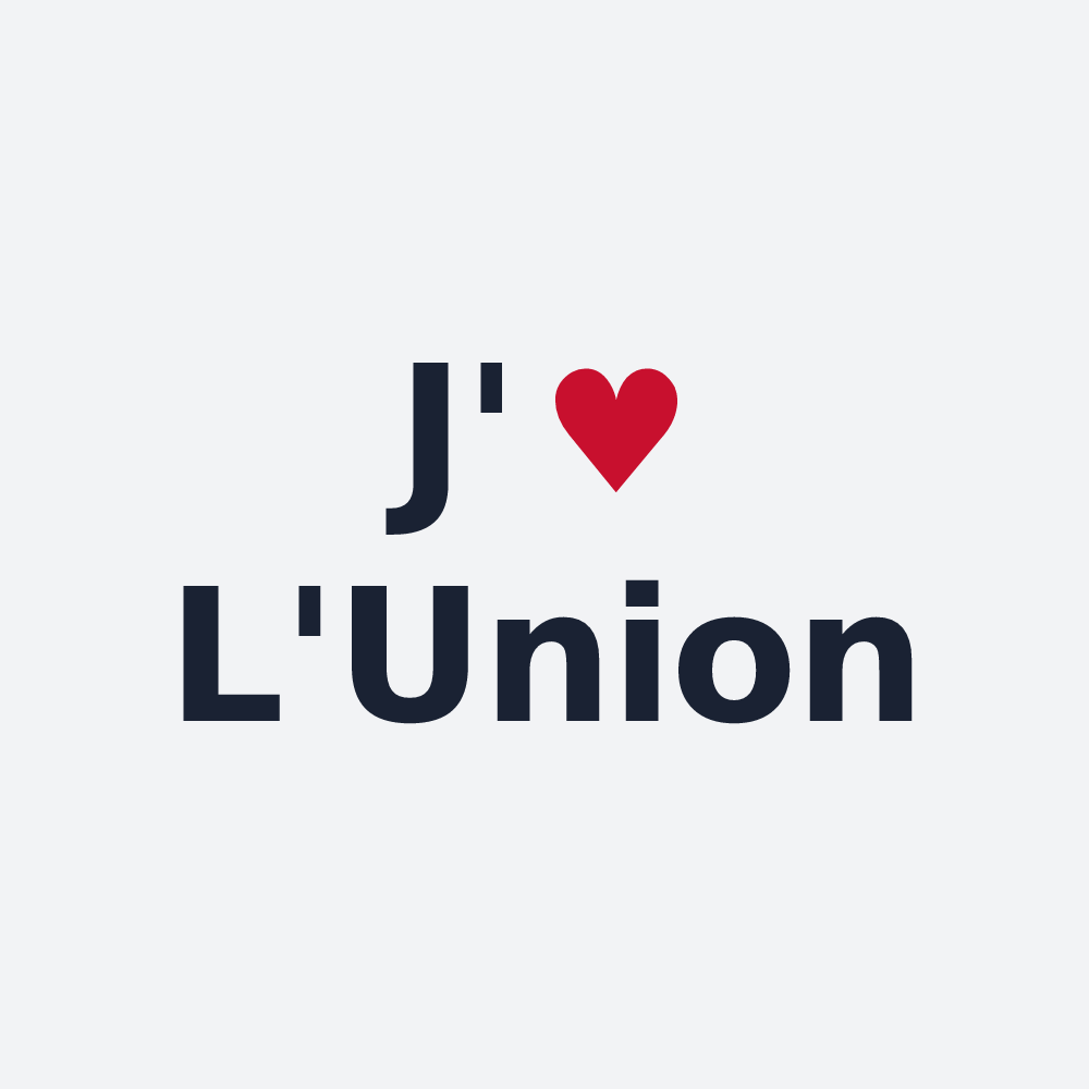 Poster personnalisé L'Union — design J'aime L'Union