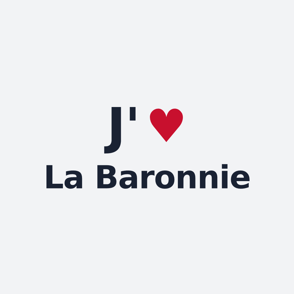 Poster personnalisé La Baronnie — design J'aime La Baronnie