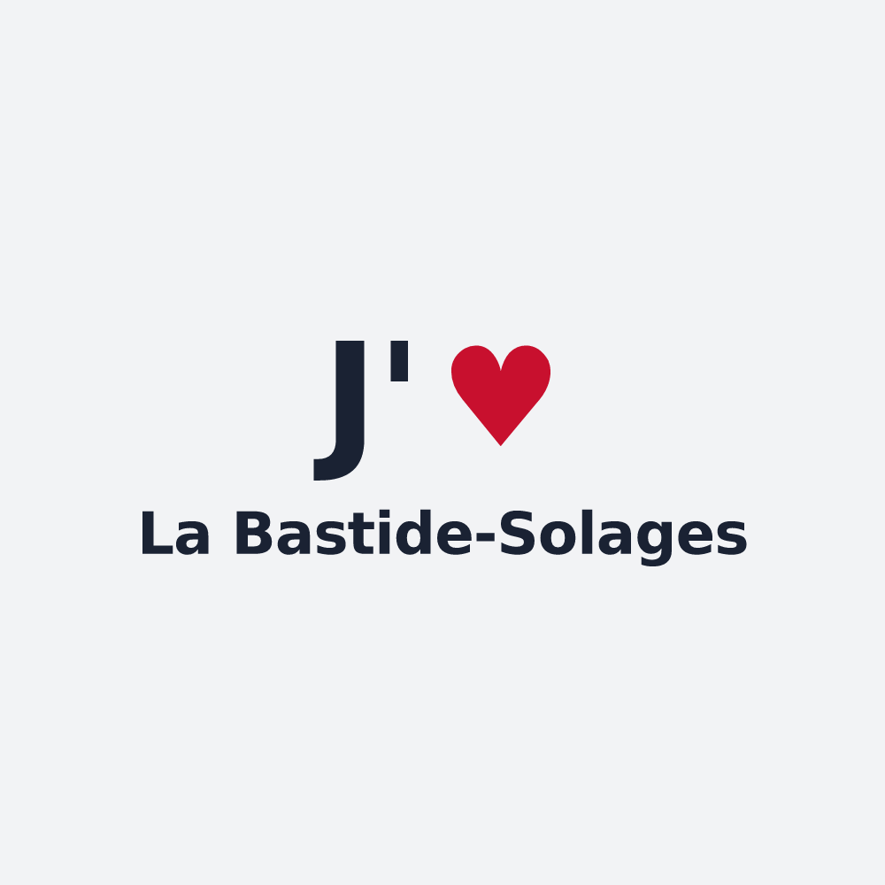Poster personnalisé La Bastide-Solages — design J'aime La Bastide-Solages