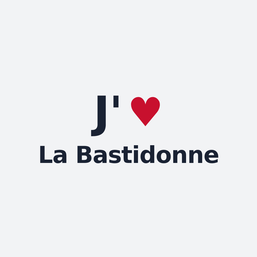 Poster personnalisé La Bastidonne — design « J'aime La Bastidonne » imprimé sur le poster