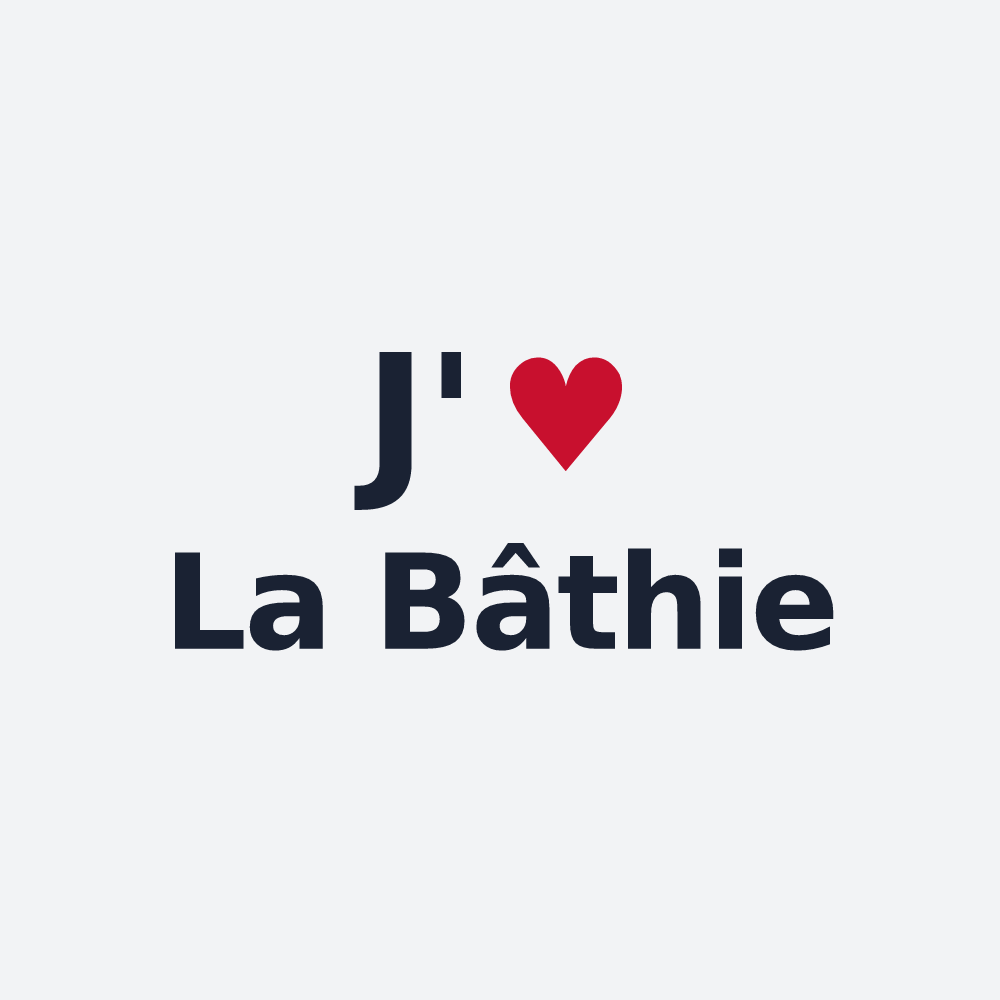 Poster personnalisé La Bâthie — design « J'aime La Bâthie » imprimé sur le poster