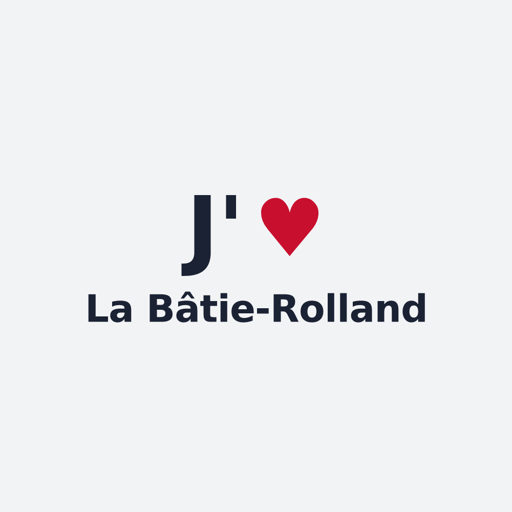 Poster personnalisé La Bâtie-Rolland — design J'aime La Bâtie-Rolland