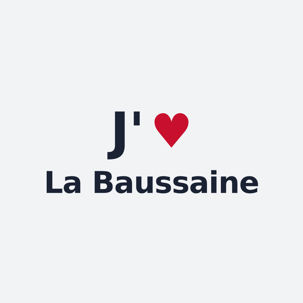 Poster personnalisé La Baussaine — design « J'aime La Baussaine » imprimé sur le poster