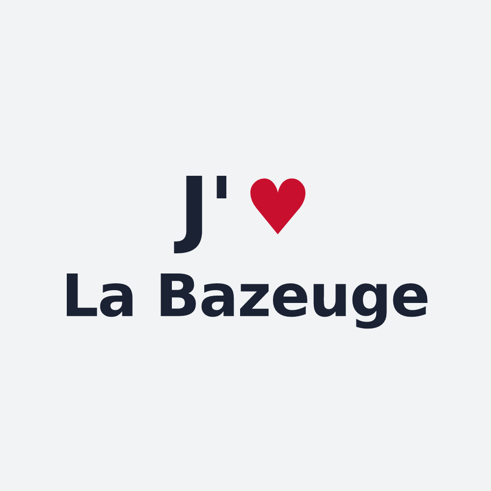 Poster personnalisé La Bazeuge — design J'aime La Bazeuge