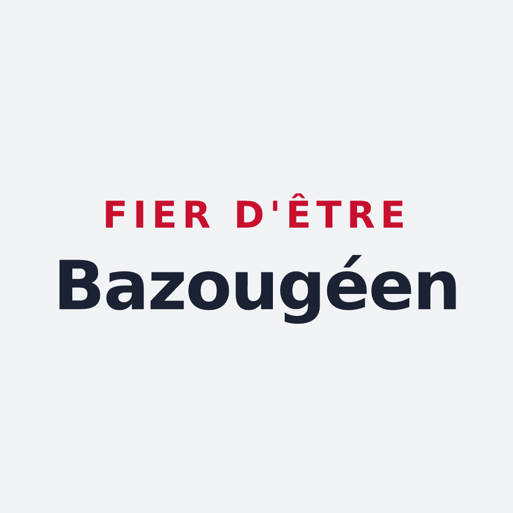 Poster « Fier d'être Bazougéen » — design pour La Bazouge-de-Chemeré