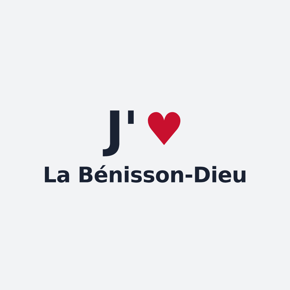 Poster personnalisé La Bénisson-Dieu — design J'aime La Bénisson-Dieu