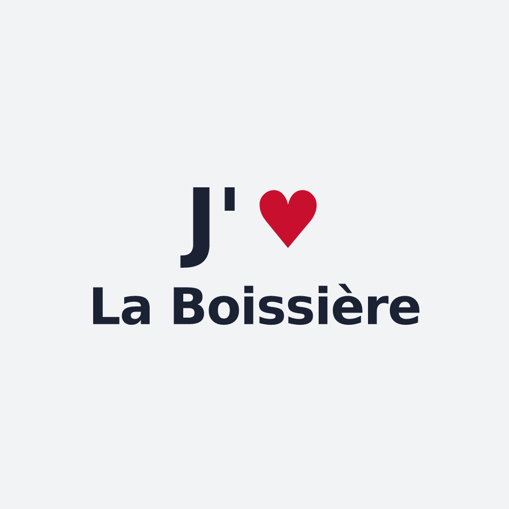 Poster personnalisé La Boissière — design « J'aime La Boissière » imprimé sur le poster