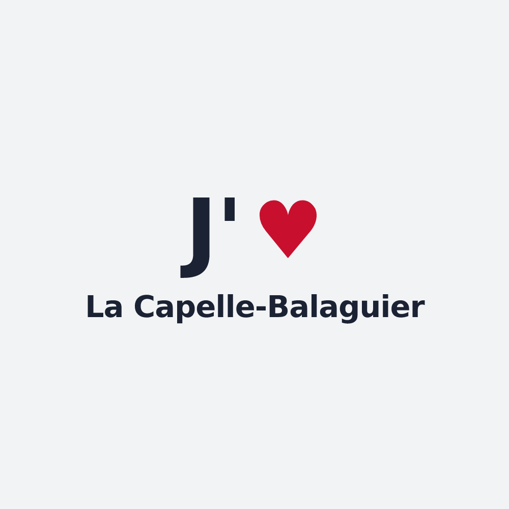 Poster personnalisé La Capelle-Balaguier — design « J'aime La Capelle-Balaguier » imprimé sur le poster