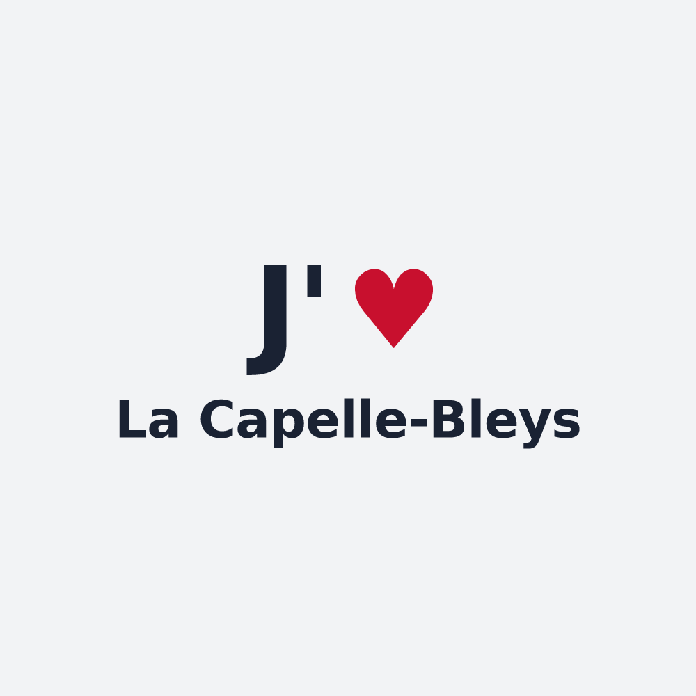 Poster personnalisé La Capelle-Bleys — design J'aime La Capelle-Bleys