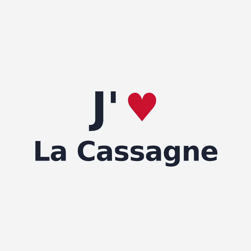 Poster personnalisé La Cassagne — design J'aime La Cassagne