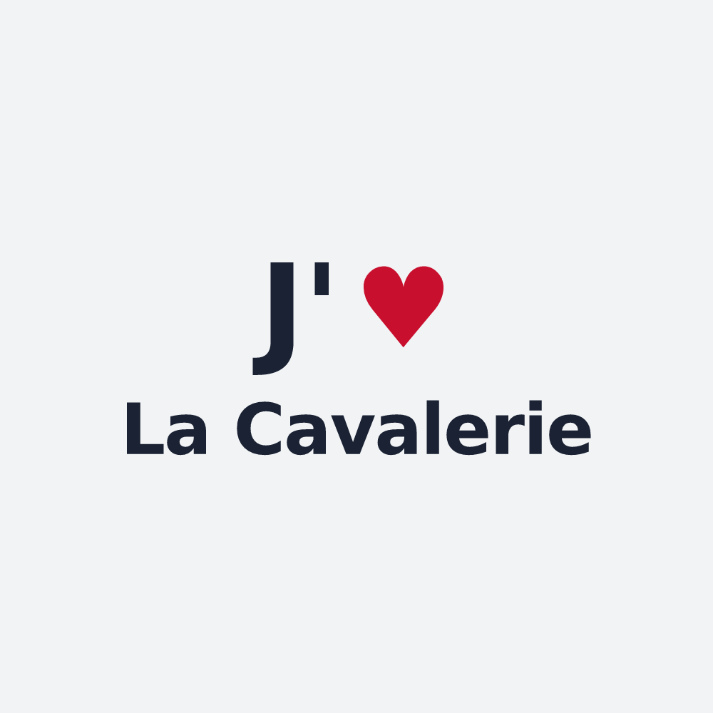 Poster personnalisé La Cavalerie — design J'aime La Cavalerie