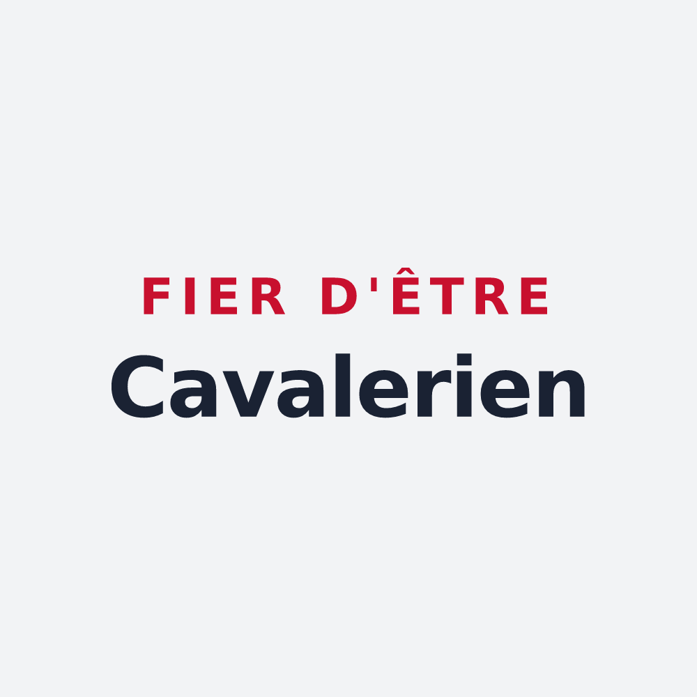 Poster « Fier d'être Cavalerien » — design pour La Cavalerie