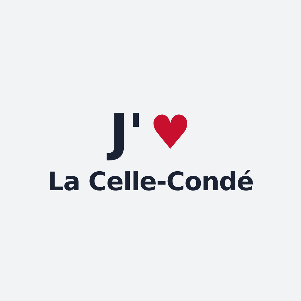 Poster personnalisé La Celle-Condé — design « J'aime La Celle-Condé » imprimé sur le poster