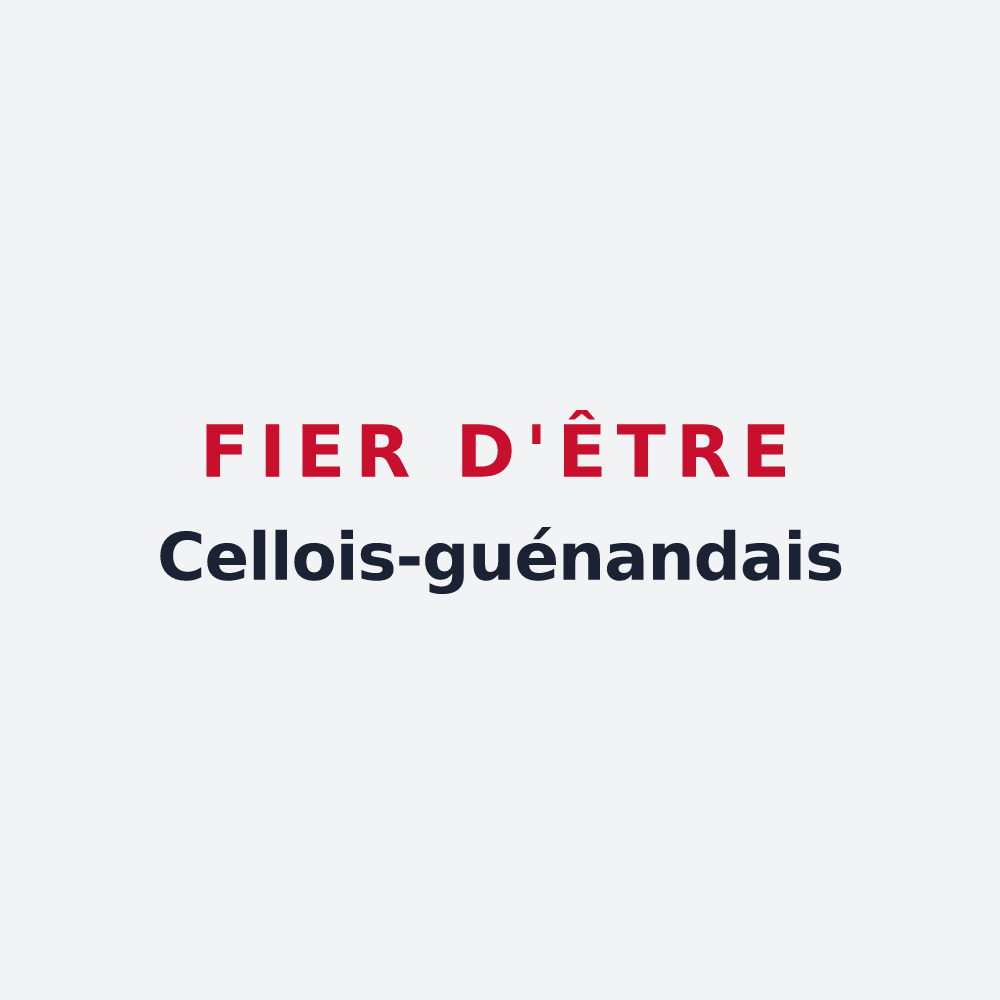 Poster « Fier d'être Cellois-guénandais » — design pour La Celle-Guenand