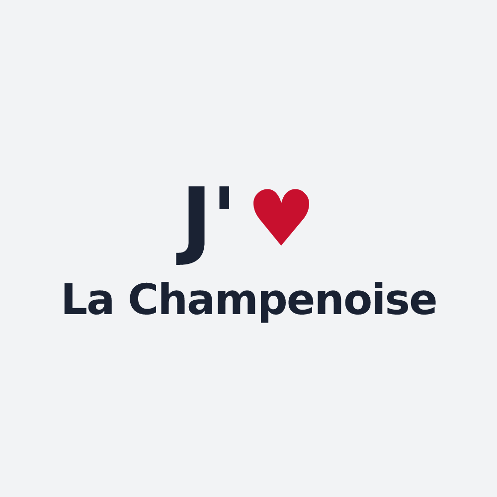 Poster personnalisé La Champenoise — design « J'aime La Champenoise » imprimé sur le poster