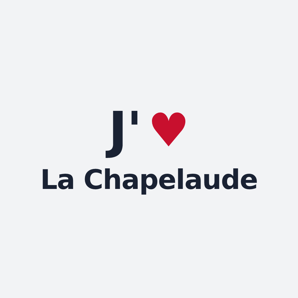 Poster personnalisé La Chapelaude — design « J'aime La Chapelaude » imprimé sur le poster