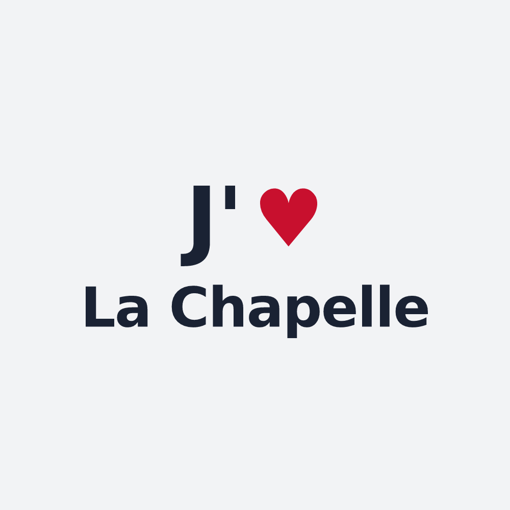 Poster personnalisé La Chapelle — design « J'aime La Chapelle » imprimé sur le poster