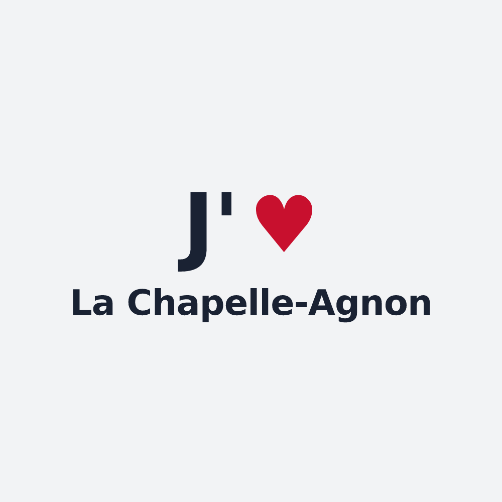 Poster personnalisé La Chapelle-Agnon — design « J'aime La Chapelle-Agnon » imprimé sur le poster