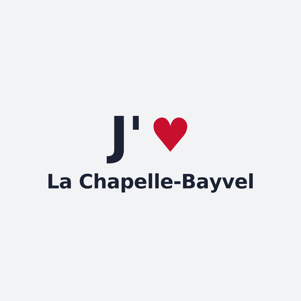 Poster personnalisé La Chapelle-Bayvel — design J'aime La Chapelle-Bayvel