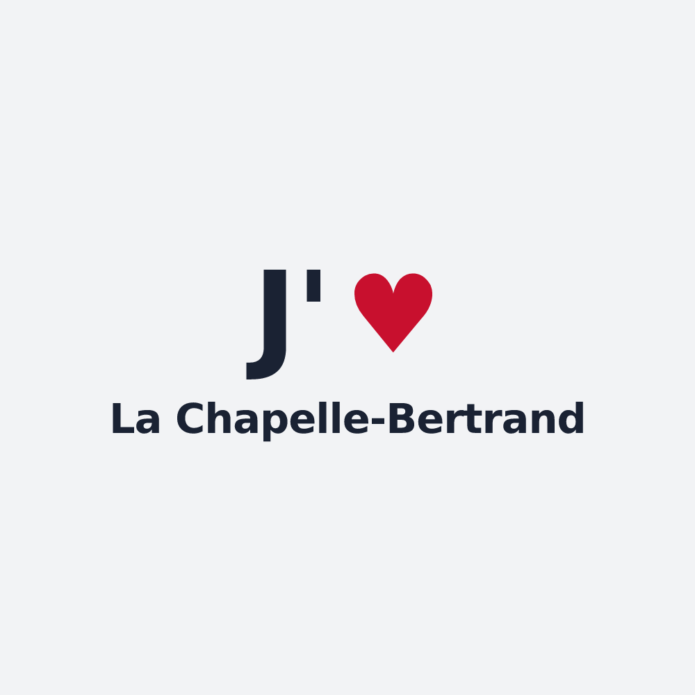 Poster personnalisé La Chapelle-Bertrand — design J'aime La Chapelle-Bertrand