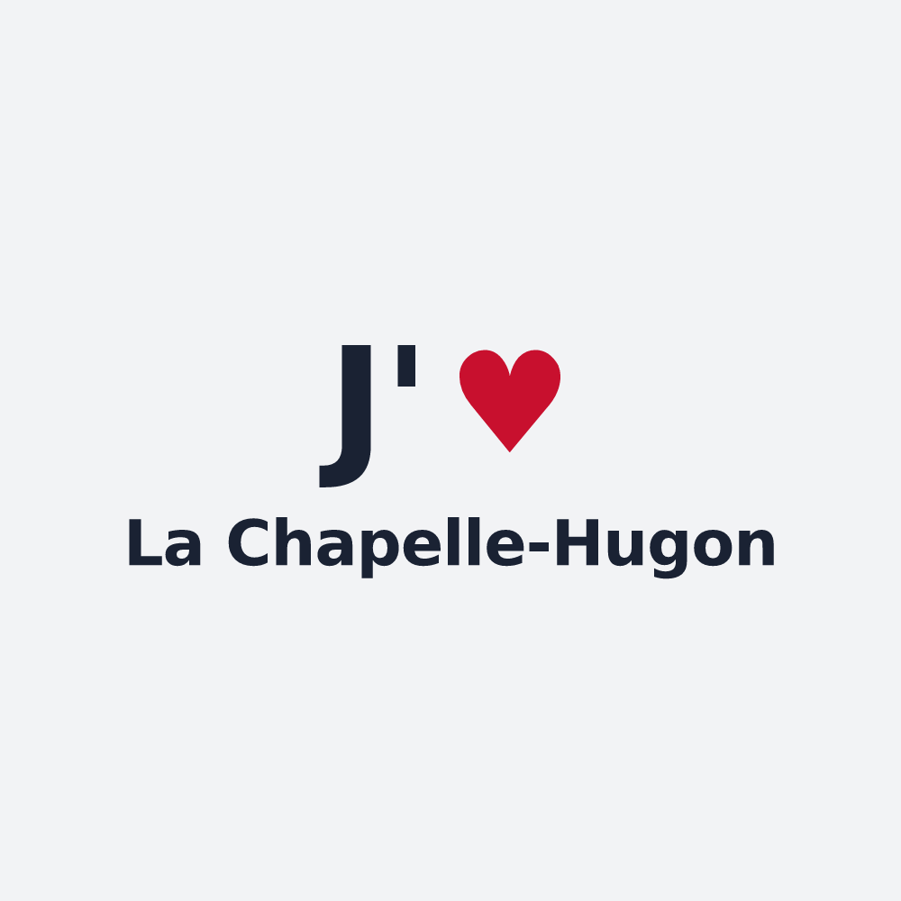 Poster personnalisé La Chapelle-Hugon — design « J'aime La Chapelle-Hugon » imprimé sur le poster