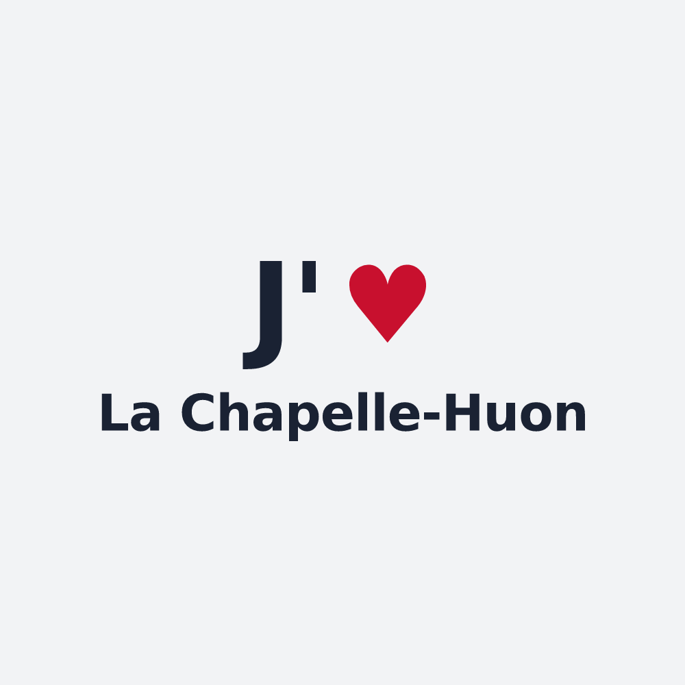 Poster personnalisé La Chapelle-Huon — design J'aime La Chapelle-Huon