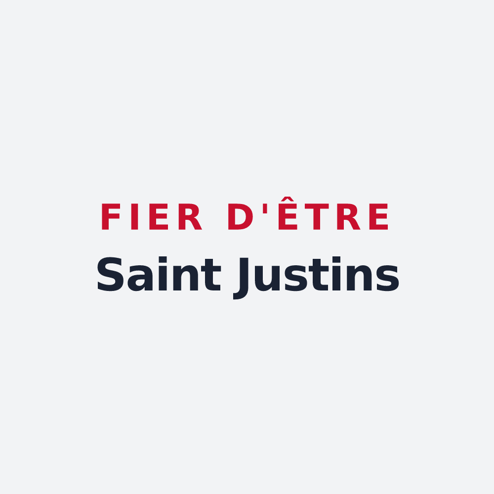 Poster « Fier d'être Saint Justins » — design pour La Chapelle-Longueville